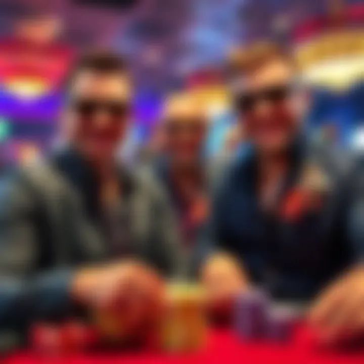 Daniel Negreanu and Martin Kabrhel celebrating their wins at the WSOP, with Phil Hellmuth's sons in stylish outfits in the background.