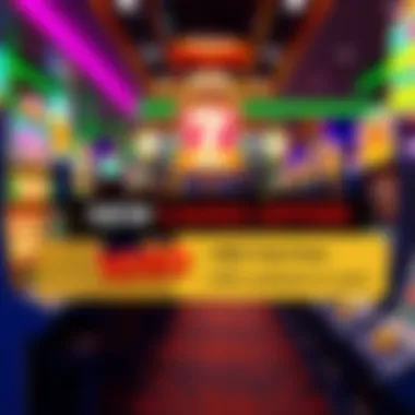 A vibrant casino scene showing colorful slot machines and players enjoying the excitement of winning, with a banner that highlights a 10SC free bonus and 50% cashback on spins.