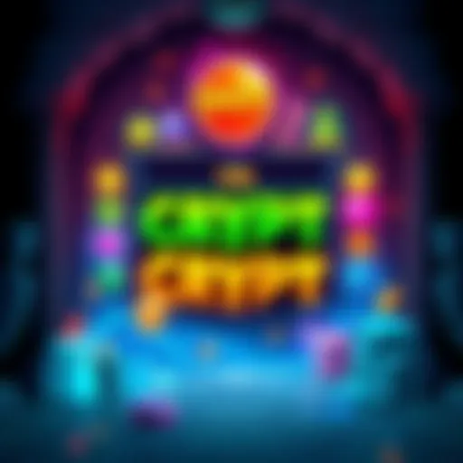 A colorful and vibrant graphic showcasing the exciting features of The Crypt 2 slot game, with symbols and animations representing stacking multis and lively music elements.