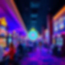 A vibrant scene of people playing games and winning cash at the new South Carolina casino on Sweetsweeps.com