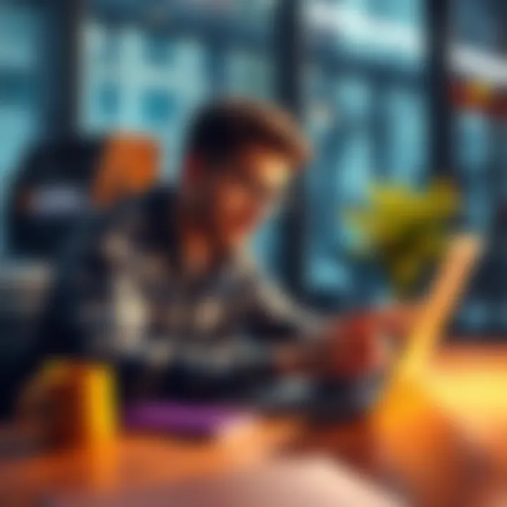 New Stake Account Eligibility A person checking eligibility for monthly posts after opening a new stake account on a laptop