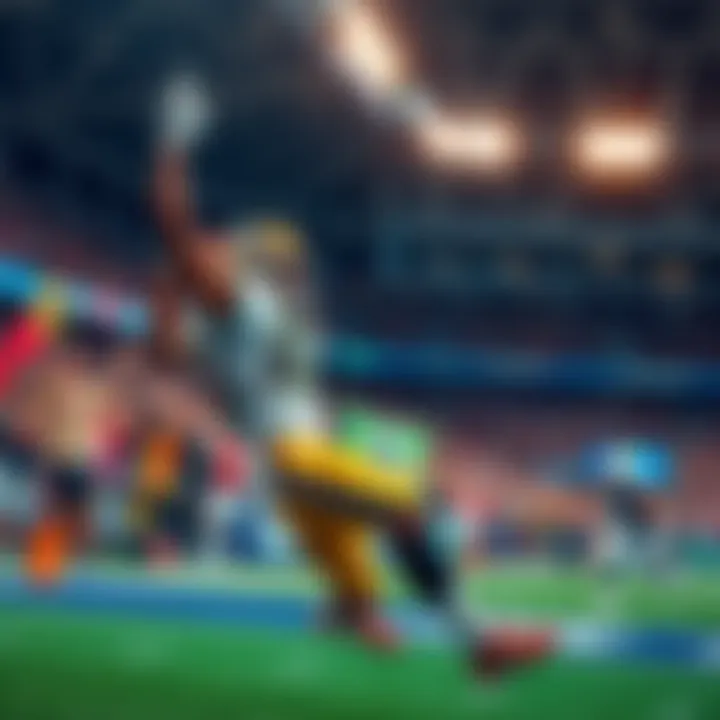 NFL Player Props for October 5, 2025 A football player celebrating a touchdown in a stadium, with fans cheering in the background.