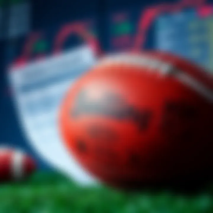 NFL Betting Picks for Sunday A football with betting slips and charts in the background, highlighting positive value bets for NFL games.