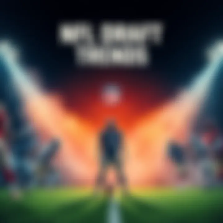 A graphic showing betting odds and trends for the NFL Draft, highlighting popular players and betting markets.