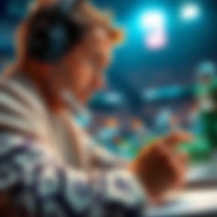 A person analyzing NFL player stats and making touchdown predictions on a game day.