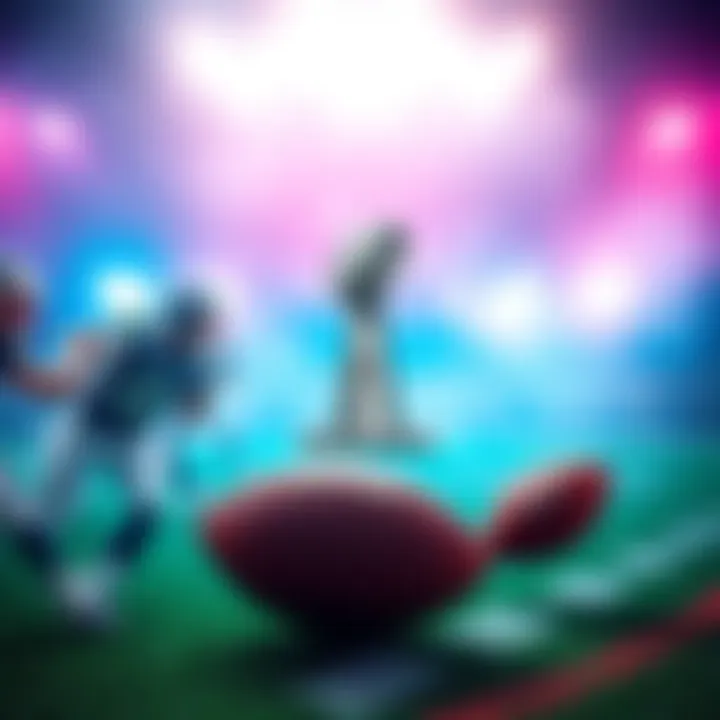 Graphic showing player props and touchdown predictions for Patriots vs Seahawks Super Bowl matchup