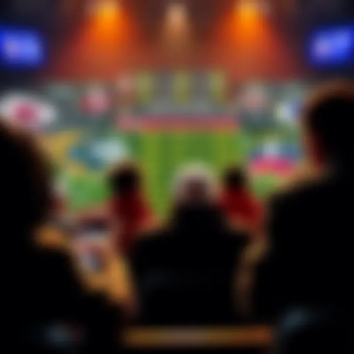 Fans discussing NFL Week 7 spreads with charts and team logos in the background