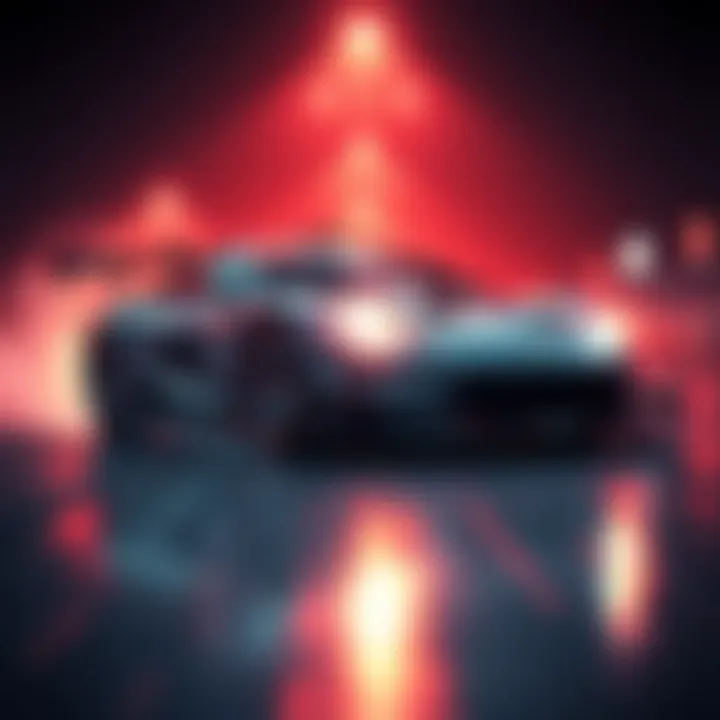 Graphic showing a racing car with a bold announcement about NFS updates