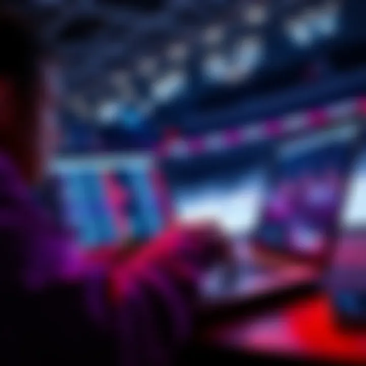 A person analyzing NHL betting odds and stats on a laptop
