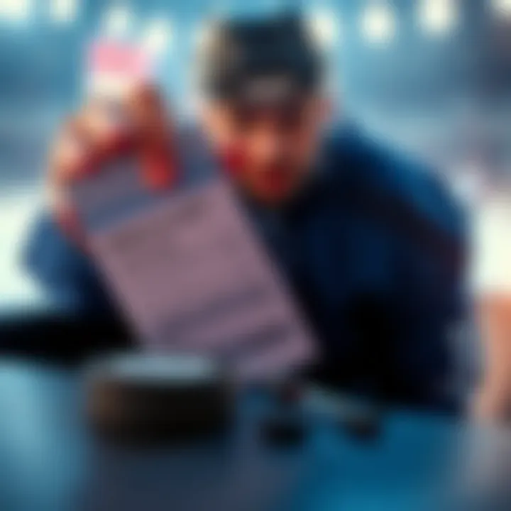 NHL Betting Opportunity A person holding a hockey puck with a betting slip and $175 in bonus bets on the table.