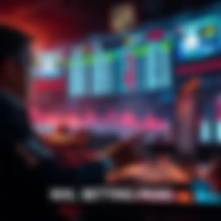 NHL Betting Picks A person analyzing NHL game statistics and placing bets on a laptop