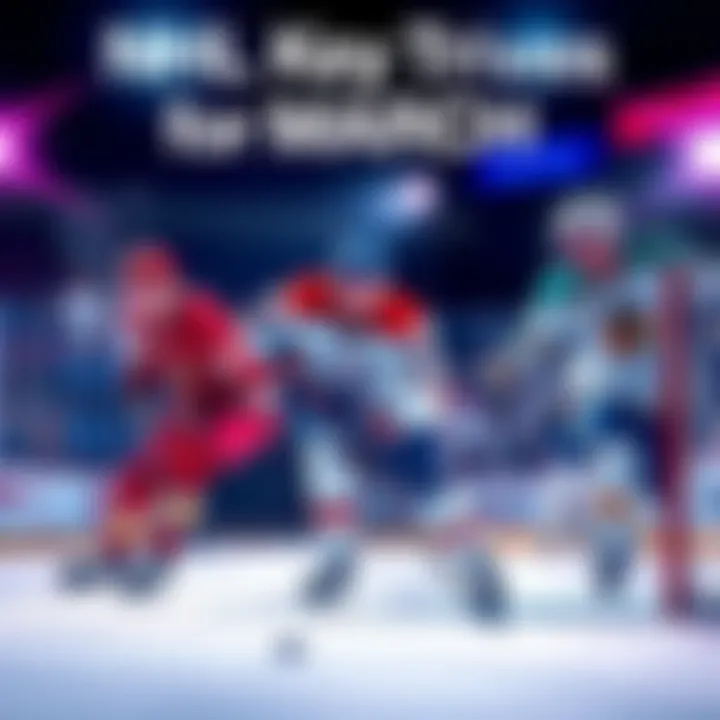 Graphic showing key NHL players and trends affecting payouts from March 6 to March 12, emphasizing shots on goal performance and defensive strategies.