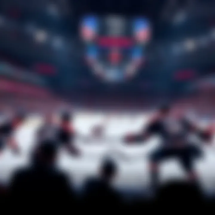 NHL Game Day Props Hockey players in action during an NHL game, with props and goal scorer picks displayed on a scoreboard