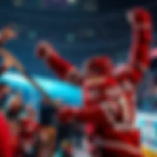 Brady Tkachuk celebrates with fans after a successful night of betting payouts in the NHL Ice Breaker Bonus Bet.