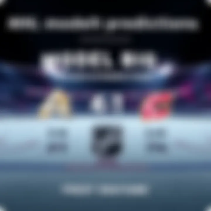 A visual representation of NHL game predictions with a record of 4-1, highlighting confidence in the picks, showing team logos and scores
