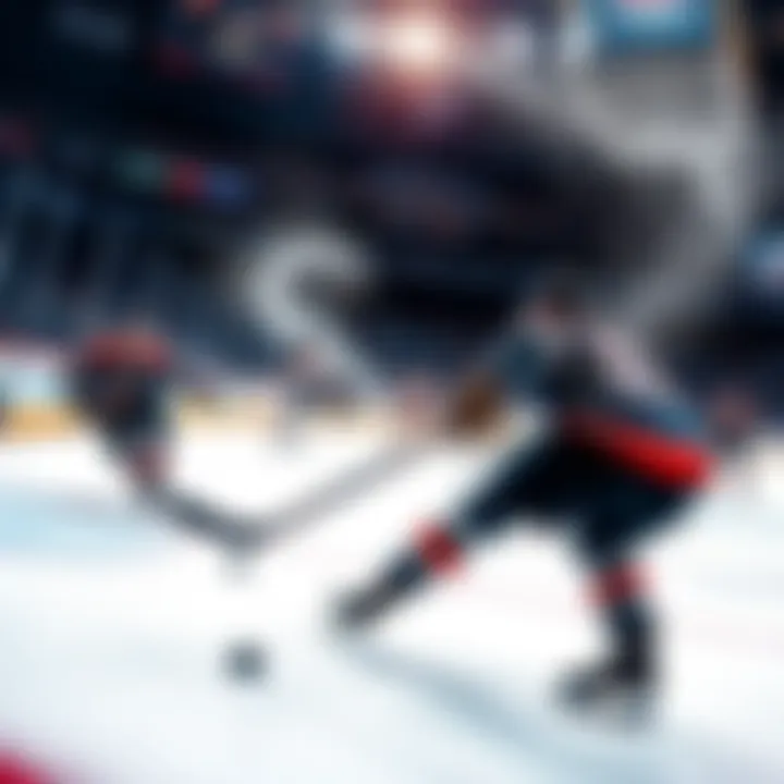 NHL players shooting pucks at the goal during a game, showcasing intense shots on goal streaks