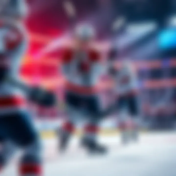 NHL players celebrating a goal on the ice during a match on March 15, 2026