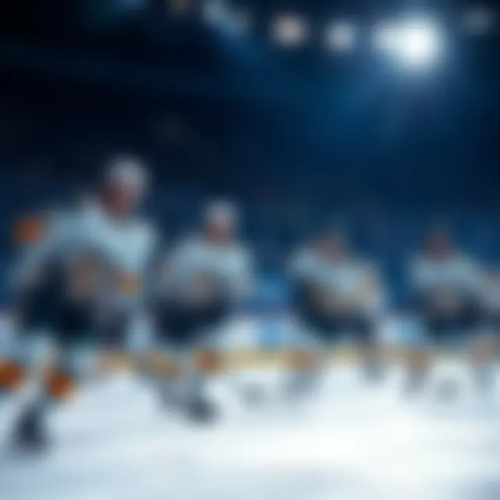 NHL Team on Ice Hockey players in action during the NHL game, showcasing teamwork and strategy after a recent loss.