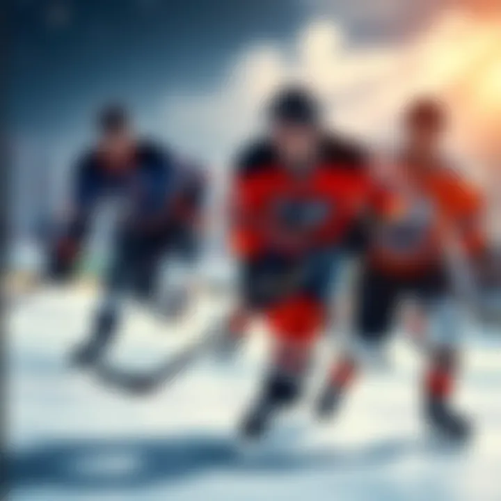 Players from the Bluejackets, Flyers, Sabres, Oilers, and Ducks skate during an intense NHL game on February 3.