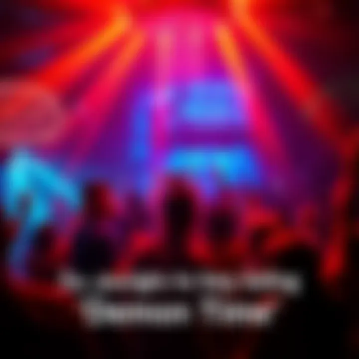 A vibrant nightlife scene featuring people dancing energetically in a club, highlighting the excitement of the 'Demon Time' trend.