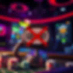 No Cashout Policy in Gaming Graphic showing a gaming setup with a crossed-out cashout button, representing no cashout policies in games.