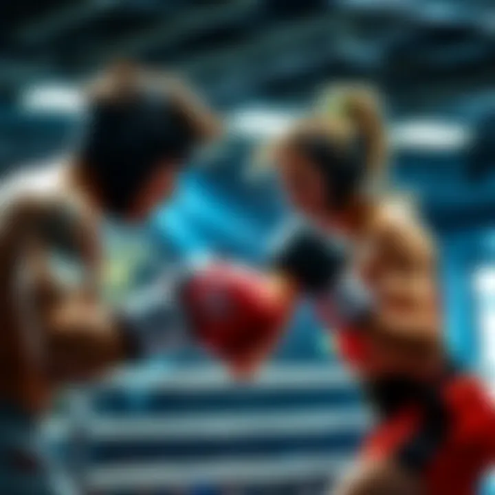 Norma Dumont Training for Comeback Norma Dumont training in gym with aggressive fighters, showcasing her knockout potential before her upcoming fight