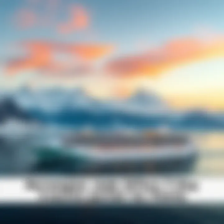 Norwegian Jade ship sailing in Alaskan waters with snowy mountains in the background