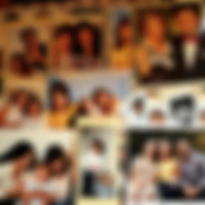 A collage of vintage photos showcasing happy moments from the past, including friends, family gatherings, and childhood scenes.