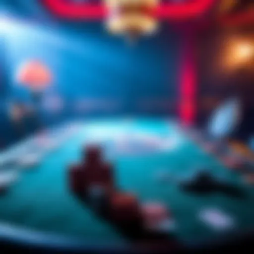 A vintage poker table with cards and chips, evoking memories of the classic Party Poker days.