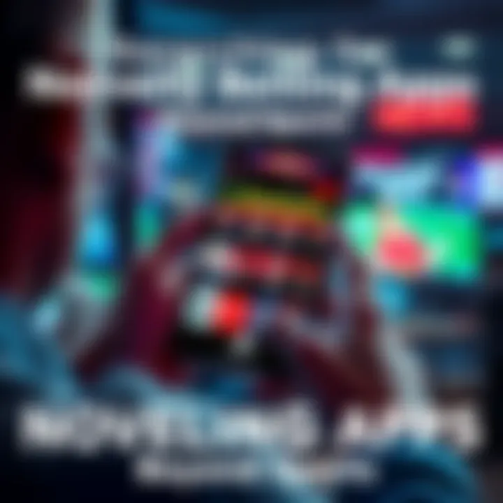 Novelty Betting Apps A person looking at a smartphone showing various betting app options for politics and TV shows