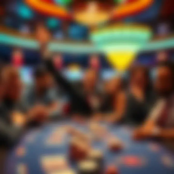 A player celebrating a $22,000 win at Ocean Casino with fellow gamblers looking on, highlighting mixed reactions at the table.