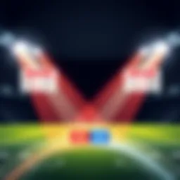 Illustration showing two betting strategies: odds betting on one side and flat betting on the other, with example payouts highlighted