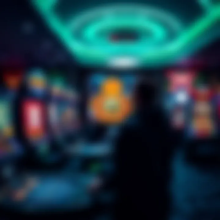 Person playing games in a sleek offshore casino environment with fast loading screens