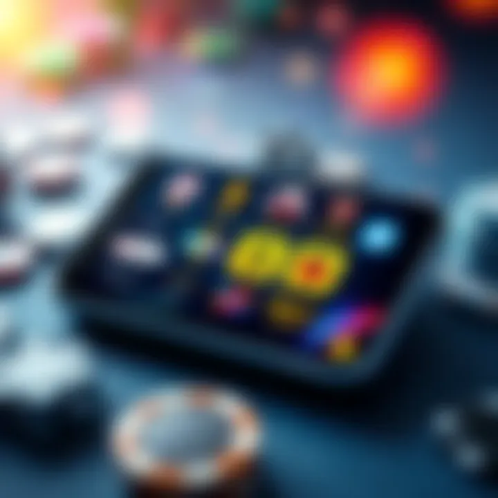 Online Gambling Apps with Bonuses A smartphone displaying various online gambling apps featuring bonus offers and promotions