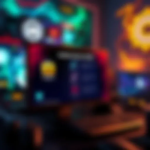 A graphic showing a computer screen with gaming icons and a checklist for new regulations in online gaming