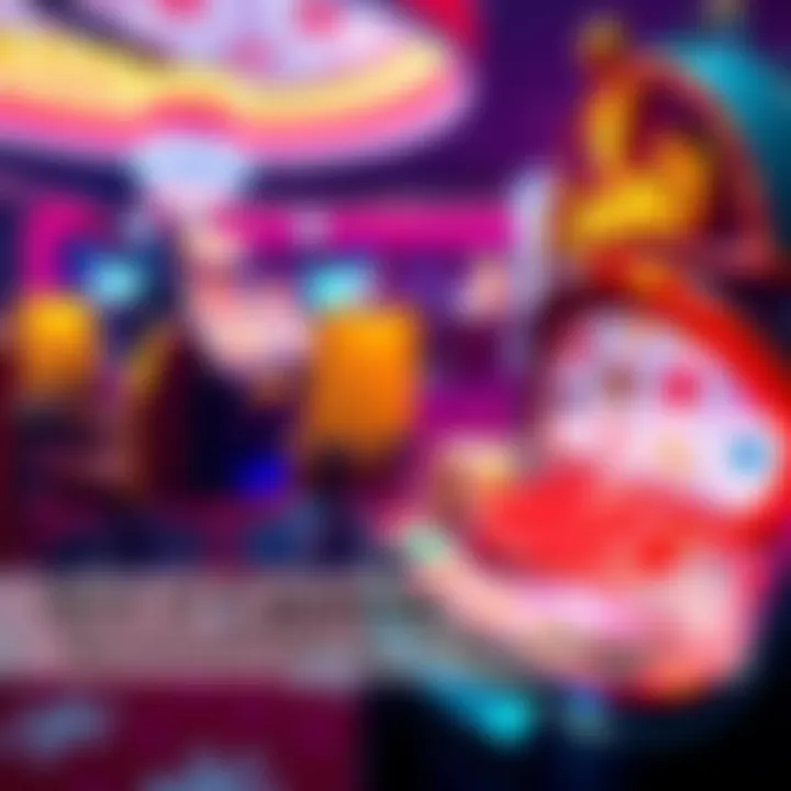 A colorful display of casino games with chips and a slot machine, inviting new players to join in.