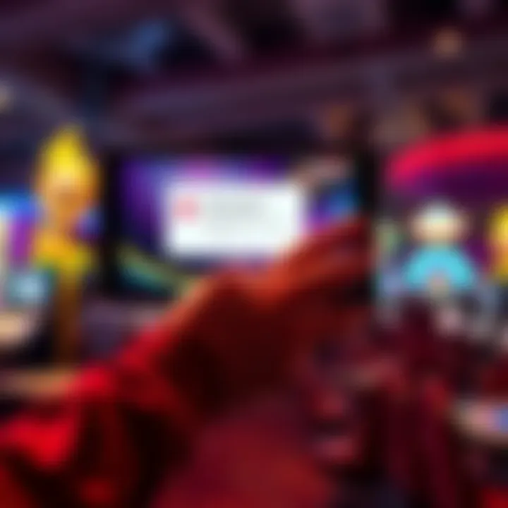 Online casino payout A person excitedly checking their online casino account, showing a notification of instant payout