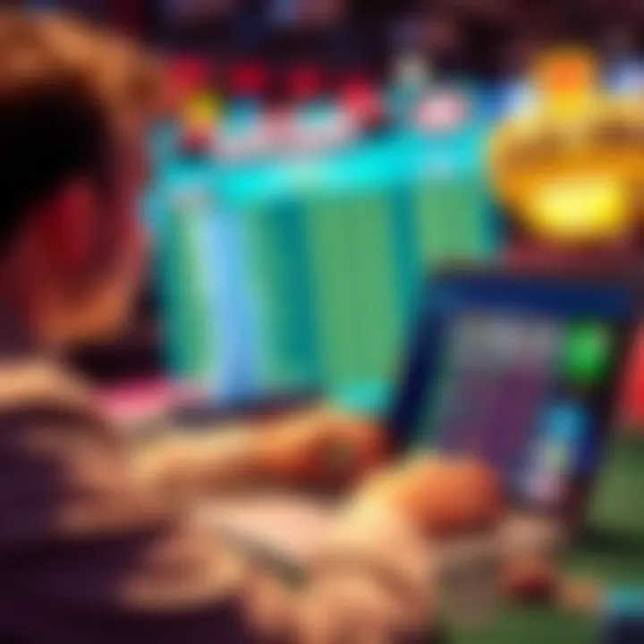 Online Casino Tips A person examining a list of online casinos on a laptop, looking for reliable options.