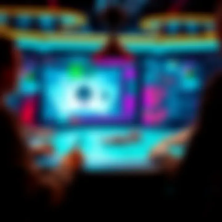 Online Poker in 2025 Future vision of online poker with players and virtual cards on a screen