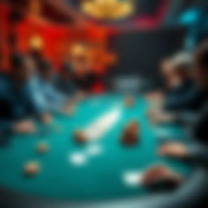 A digital poker table showing real players and poker cards, with a focus on fair play and security measures against bots.