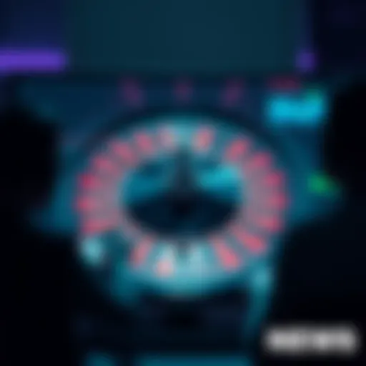 A digital roulette wheel spinning on a computer screen, with players placing virtual bets, symbolizing trust in online casinos.