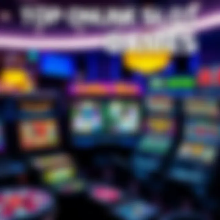 A display of popular online slot games with colorful graphics and icons from various providers.