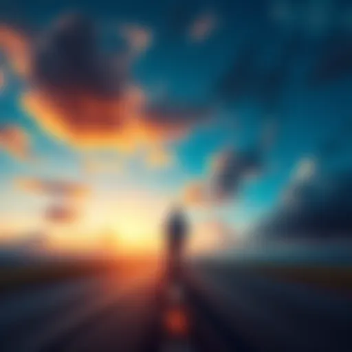 Opportunities and Choices A person standing at a crossroad, contemplating different paths ahead, symbolizing life choices and potential.