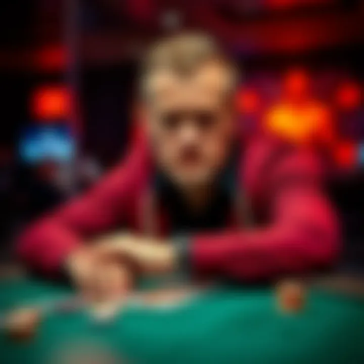 Ossi Ketola, also known as 'Monarch', focused at a poker table with chips and cards around him, representing his status in the poker world.