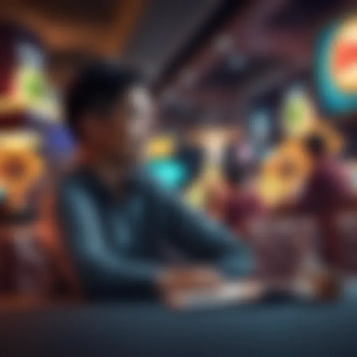 Person reflecting on past gambling losses with a hopeful expression, sitting at a table with a notebook and pen, looking forward to a bright future