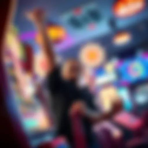 A player celebrates a big win in Pachinko, showing excitement and joy after a 56X multiplier.