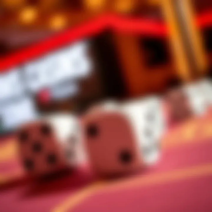 A close-up of dice being rolled at Palms Casino, highlighting new 10x max odds for players, with focused excitement on low rollers