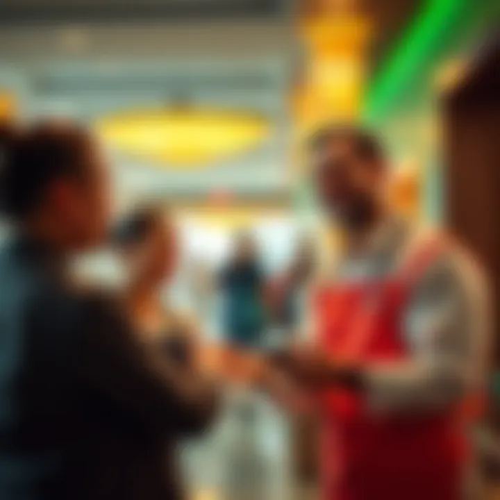 Friendly staff at Park MGM Park MGM staff assisting a guest with a smile during a service recovery situation