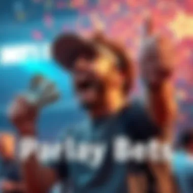 A person celebrating a big win on parlay bets, holding cash and smiling excitedly.