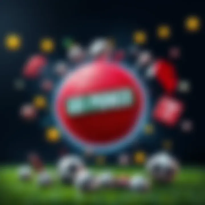 A visual representation of parlay betting with sports icons and a postponed match symbol.